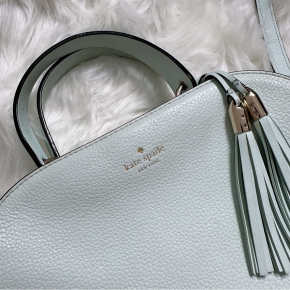 Kate Spade Bailey Atwood Place Bowling Bag Satchel in Island Waters Blue - Picture 2 of 14